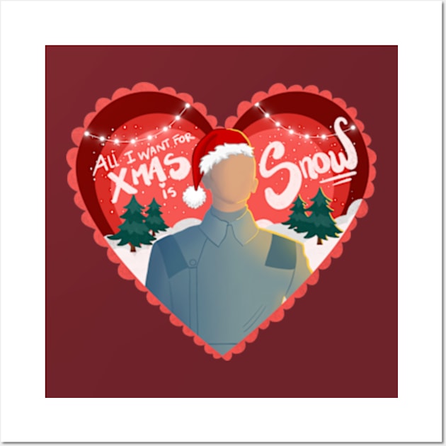 All I want for Christmas is snow Wall Art by shop the stan